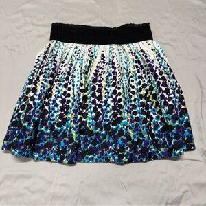 Takara Floral Mini Skirt in Blue and Purple